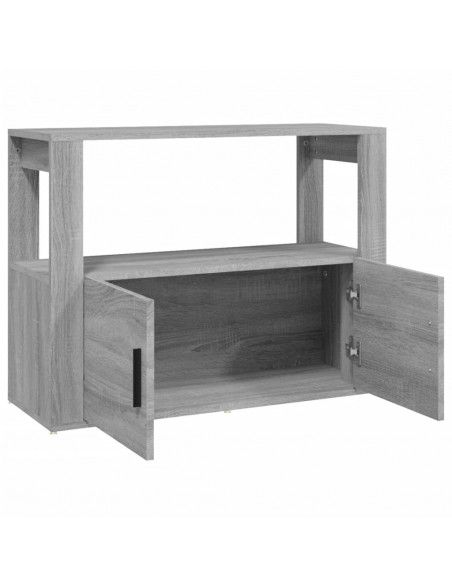 Credenza Grigio Sonoma 80x30x60 cm in Legno Multistrato