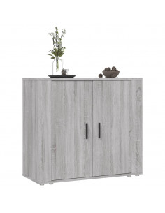 Credenza Grigio Sonoma 80x33x70 cm in Legno Multistrato