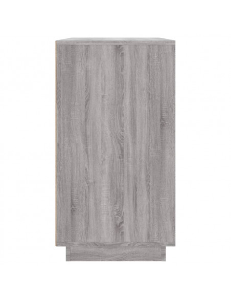 Credenza Grigio Sonoma 80x34x75 cm in Legno Multistrato