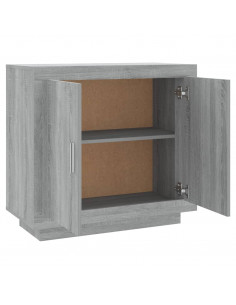 Credenza Grigio Sonoma 80x40x75 cm in Legno Multistrato