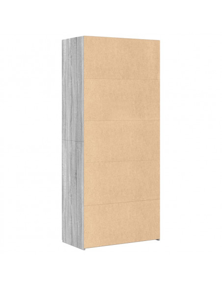Credenza Grigio Sonoma 80x42,5x185 cm in Legno Multistrato