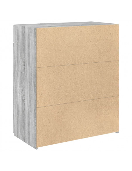 Credenza Grigio Sonoma 80x42,5x93 cm in Legno Multistrato
