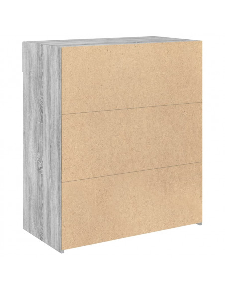 Credenza Grigio Sonoma 80x42,5x93 cm in Legno Multistrato