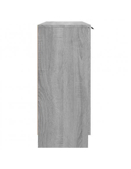 Credenza Grigio Sonoma 90,5x30x70 cm in Legno Multistrato