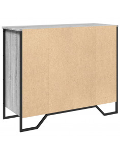 Credenza Grigio Sonoma 91x35,5x74,5 cm in Legno Multistrato