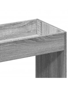 Credenza Grigio Sonoma 92x33x140 cm in Legno Multistrato