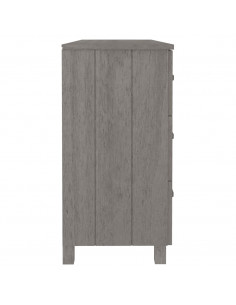 Credenza HAMAR Grigio Chiaro 113x40x80cm Legno Massello di Pino