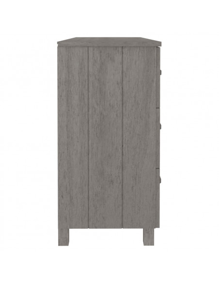 Credenza HAMAR Grigio Chiaro 113x40x80cm Legno Massello di Pino
