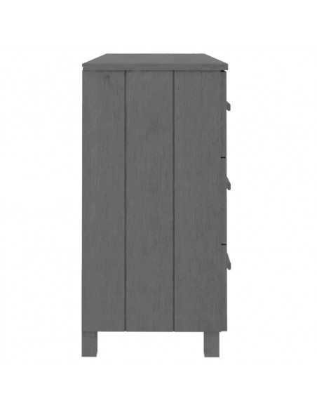 Credenza HAMAR Grigio Scuro 113x40x80 cm Legno Massello di Pino
