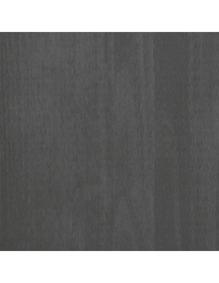 Credenza HAMAR Grigio Scuro 85x35x80 cm Legno Massello di Pino
