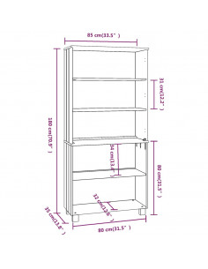 Credenza HAMAR in Legno Massello di Pino Bianca