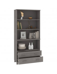 Credenza HAMAR in Legno Massello di Pino Grigio Chiaro