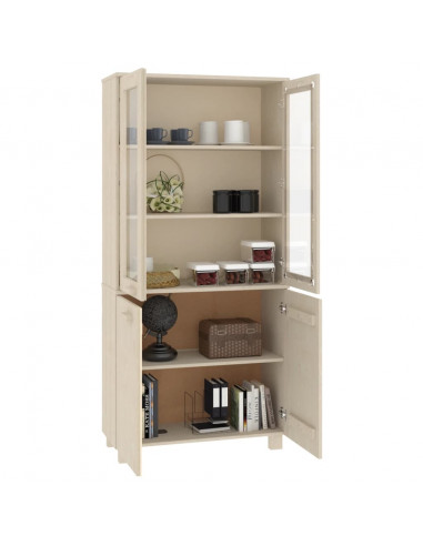 Credenza HAMAR in Legno Massello di Pino Marrone