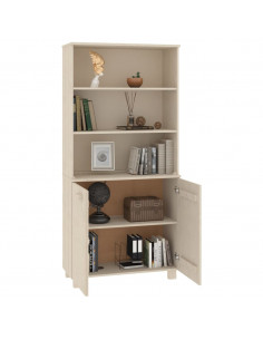 Credenza HAMAR in Legno Massello di Pino Marrone