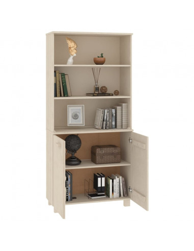 Credenza HAMAR in Legno Massello di Pino Marrone