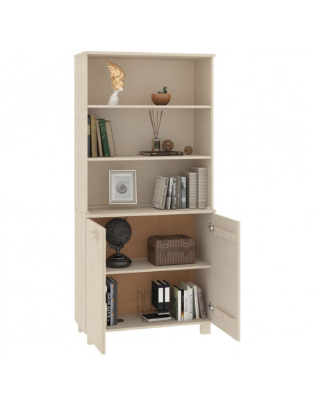 Credenza HAMAR in Legno Massello di Pino Marrone