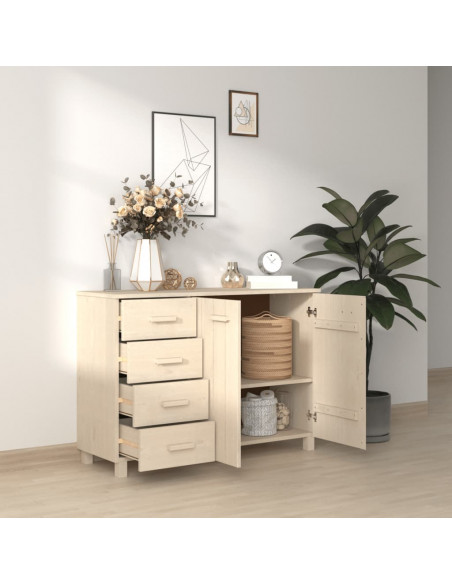 Credenza HAMAR Miele 113x40x80 cm in Legno Massello di Pino