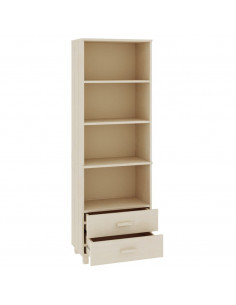 Credenza HAMAR Miele 60x35x180 cm in Legno Massello di Pino