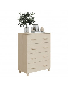 Credenza HAMAR Miele 79x40x103,5 cm in Legno Massello di Pino