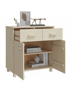 Credenza HAMAR Miele 79x40x80 cm in Legno Massello di Pino