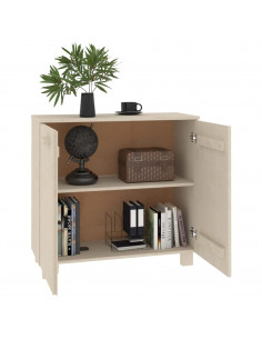 Credenza HAMAR Miele 85x35x80 cm in Legno Massello di Pino