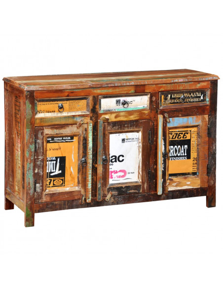 Credenza in Legno di Recupero Vintage con 3 Cassetti e 3 Ante