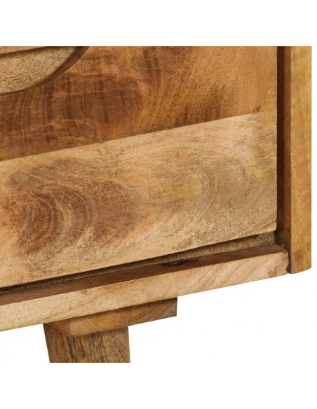 Credenza in Legno Massello di Mango 90x30x69 cm