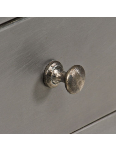 Credenza in Legno Massello di Mango e Acciaio 65x33x76cm