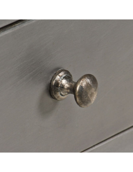 Credenza in Legno Massello di Mango e Acciaio 65x33x76cm