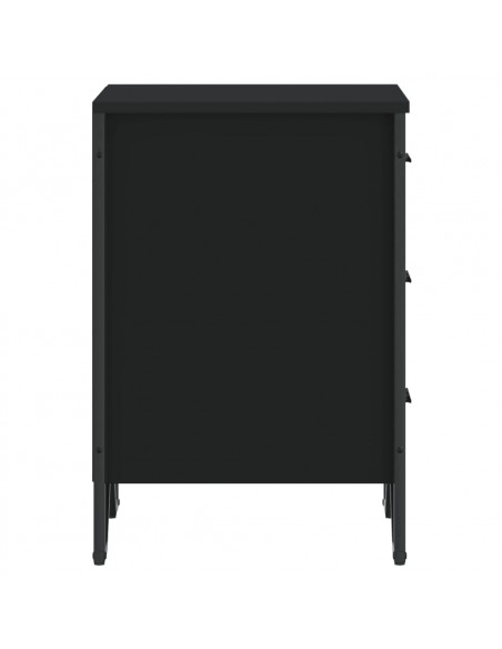 Comodino Nero 40x41x60 cm in Truciolato