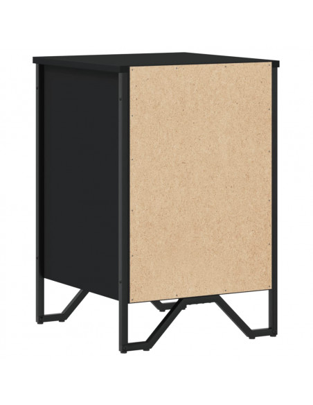 Comodino Nero 40x41x60 cm in Truciolato