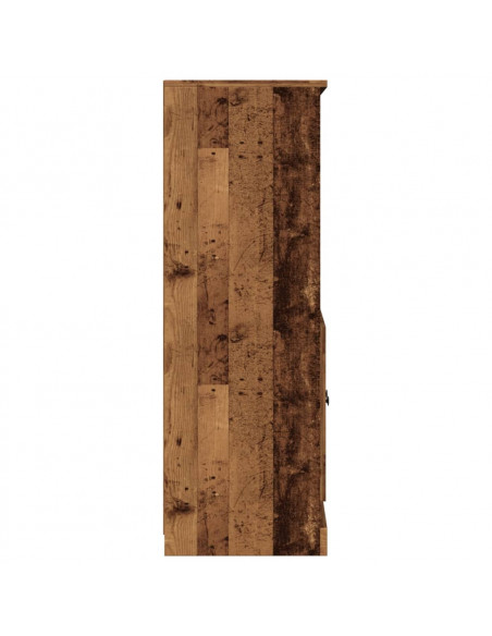 Credenza Legno Antico 60x35,5x103,5 cm in Legno Multistrato