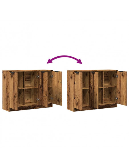 Credenza Legno Antico 90,5x30x70 cm in Truciolato