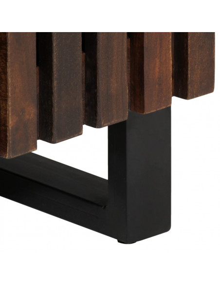 Credenza Marrone 38x34x160 cm in Legno Massello di Mango