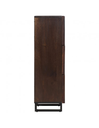 Credenza Marrone 40x34x110 cm Legno Massello di Mango