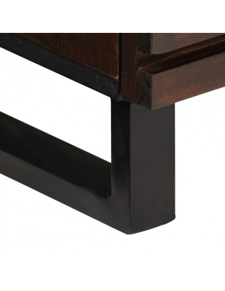 Credenza Marrone 60x34x75 cm in Legno Massello di Mango