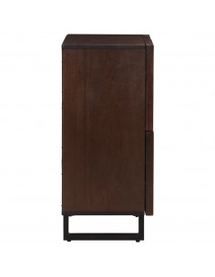 Credenza Marrone 60x34x75 cm in Legno Massello di Mango