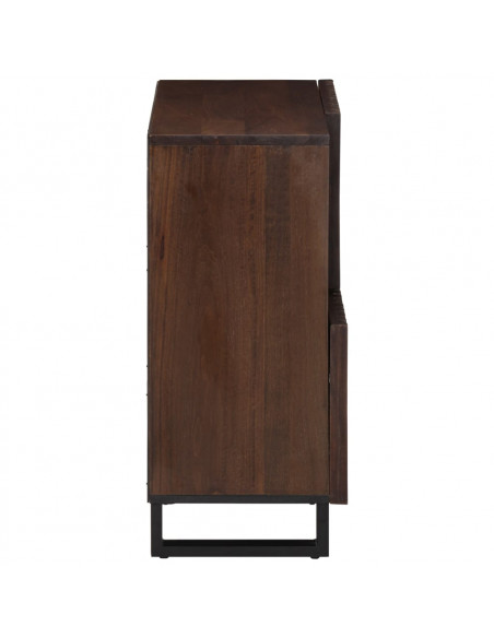 Credenza Marrone 80x34x75 cm in Legno Massello di Mango