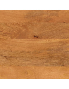 Credenza Marrone e Nera 40x33,5x75cm in Legno Massello di Mango