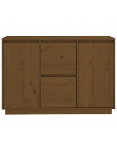 Credenza Marrone Miele 111x34x75 cm in Legno Massello di Pino