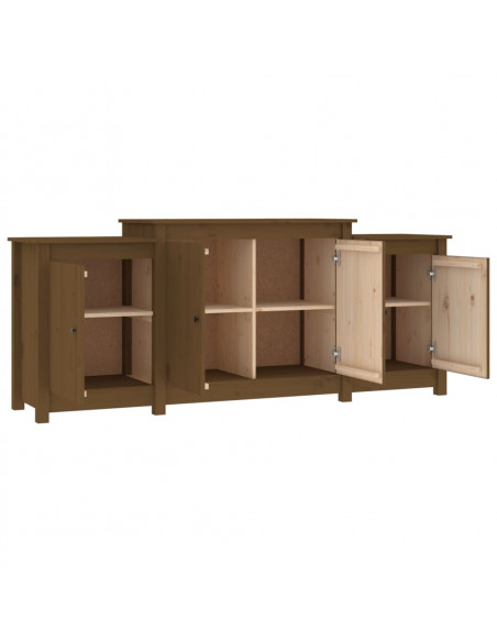 Credenza Marrone Miele 164x37x68 cm in Legno Massello di Pino