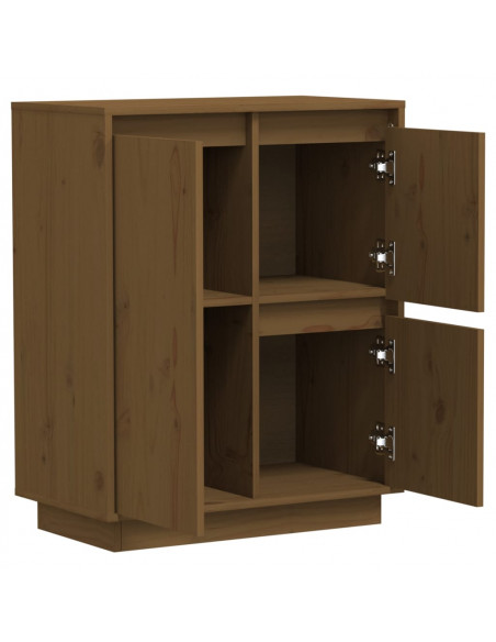 Credenza Marrone Miele 60x34x75 cm in Legno Massello di Pino