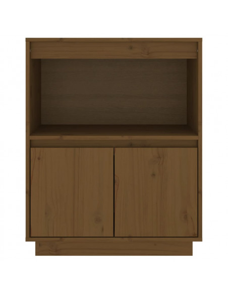 Credenza Marrone Miele 60x34x75 cm in Legno Massello di Pino