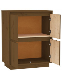 Credenza Marrone Miele 60x34x75 cm in Legno Massello di Pino