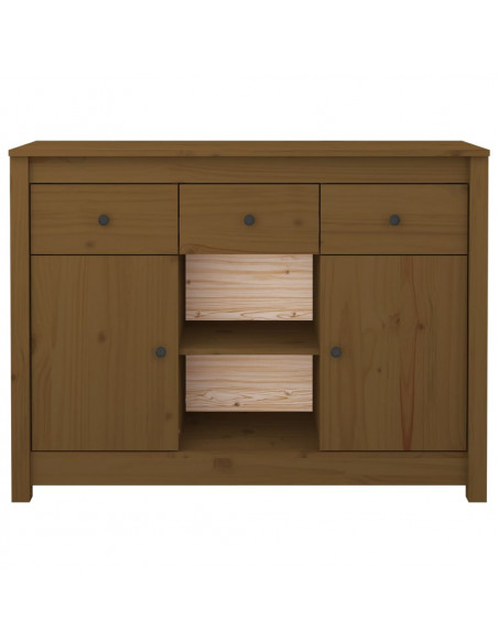 Credenza Miele 100x35x74,5 cm in Legno Massello di Pino