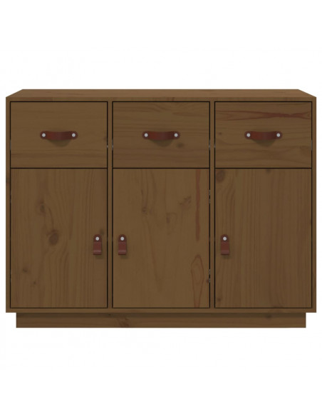 Credenza Miele 100x40x75 cm in Legno Massello di Pino