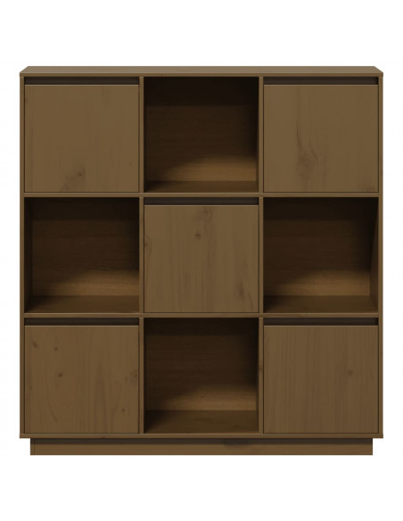 Credenza Miele 110,5x35x117 cm in Legno Massello di Pino