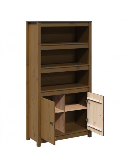 Credenza Miele 80x35x154 cm in Legno Massello di Pino