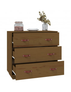 Credenza Miele 80x40x75 cm in Legno Massello di Pino