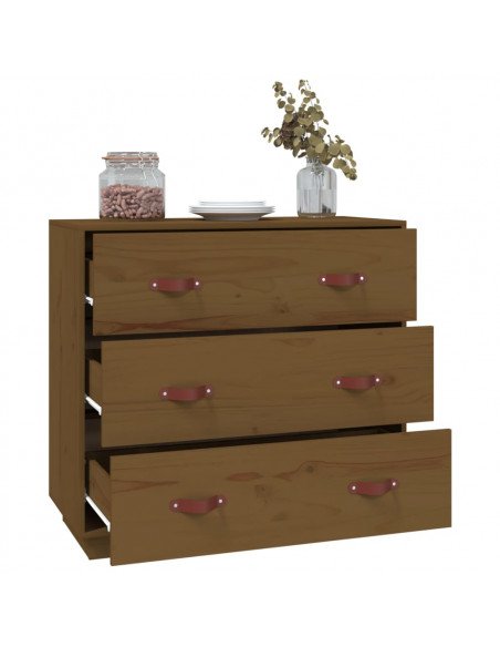 Credenza Miele 80x40x75 cm in Legno Massello di Pino